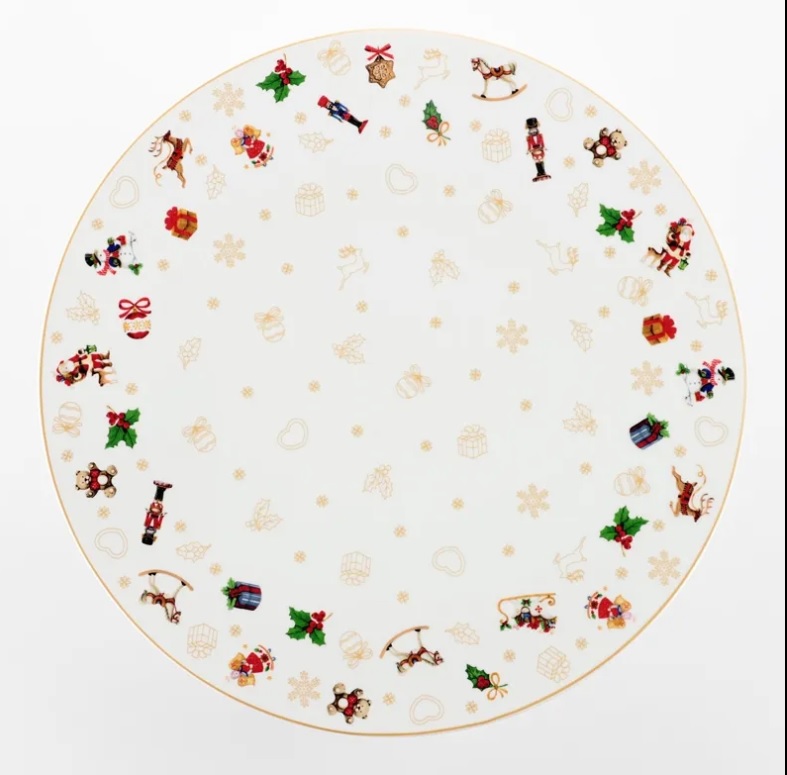 Alzata natalizia in porcellana - 29 cm - Linea Xmas - Weissestal