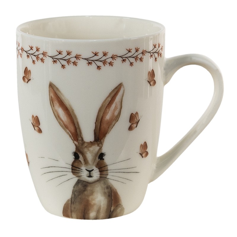 Mug in porcellana con coniglio - 350 ml - Clayre & Eef