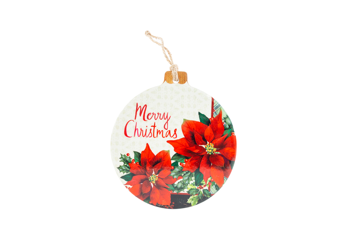 Poggia moka natalizio in ceramica stella di natale - 10x11 cm