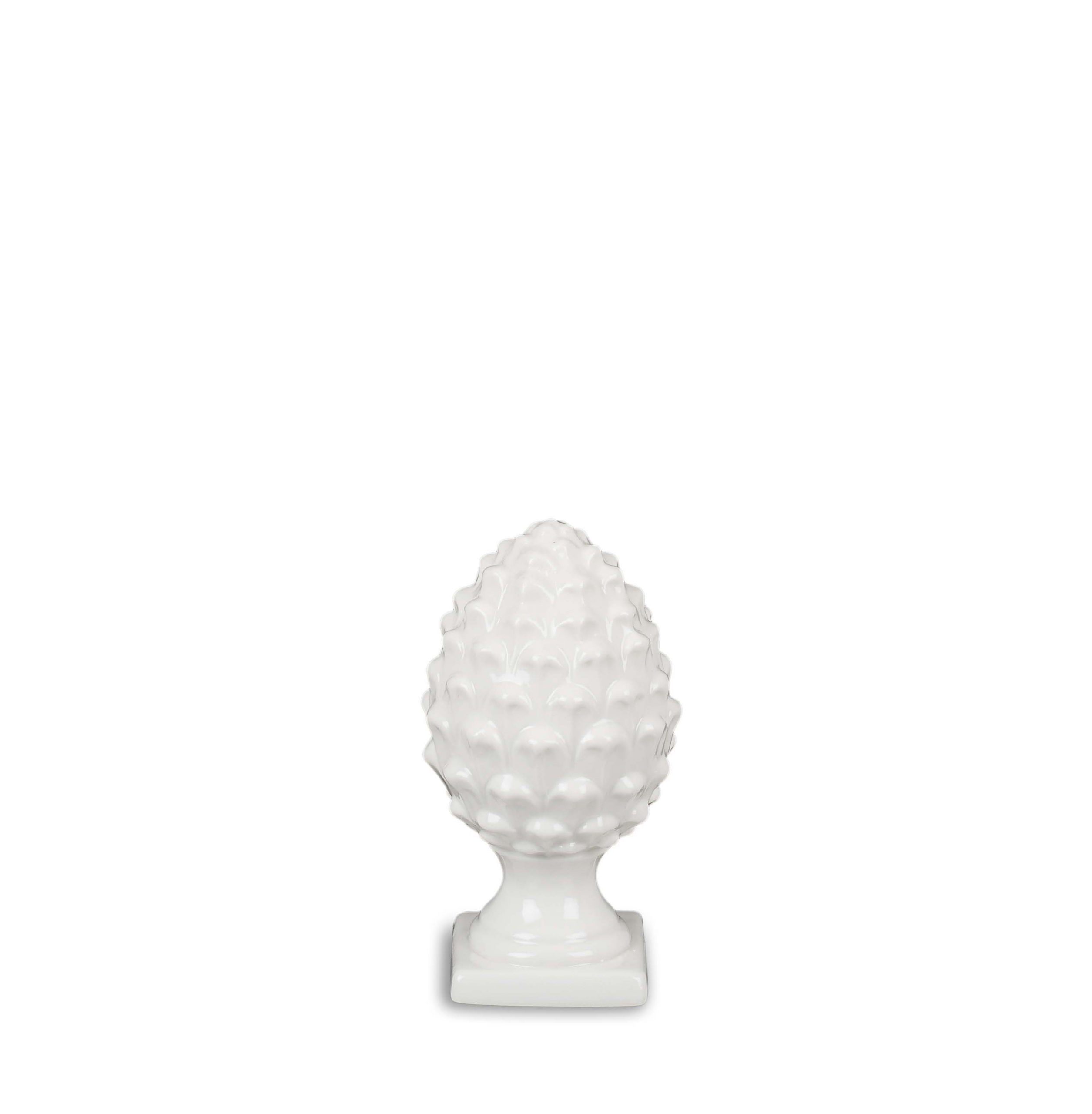 Pigna bianca in ceramica - H.15 cm - Henriette