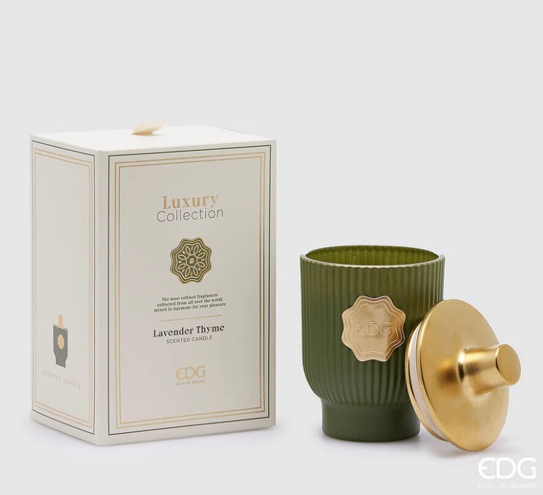 Candela profumata Lavander Thyme - Luxury Collection - 420 gr - H.16x10 cm - EDG