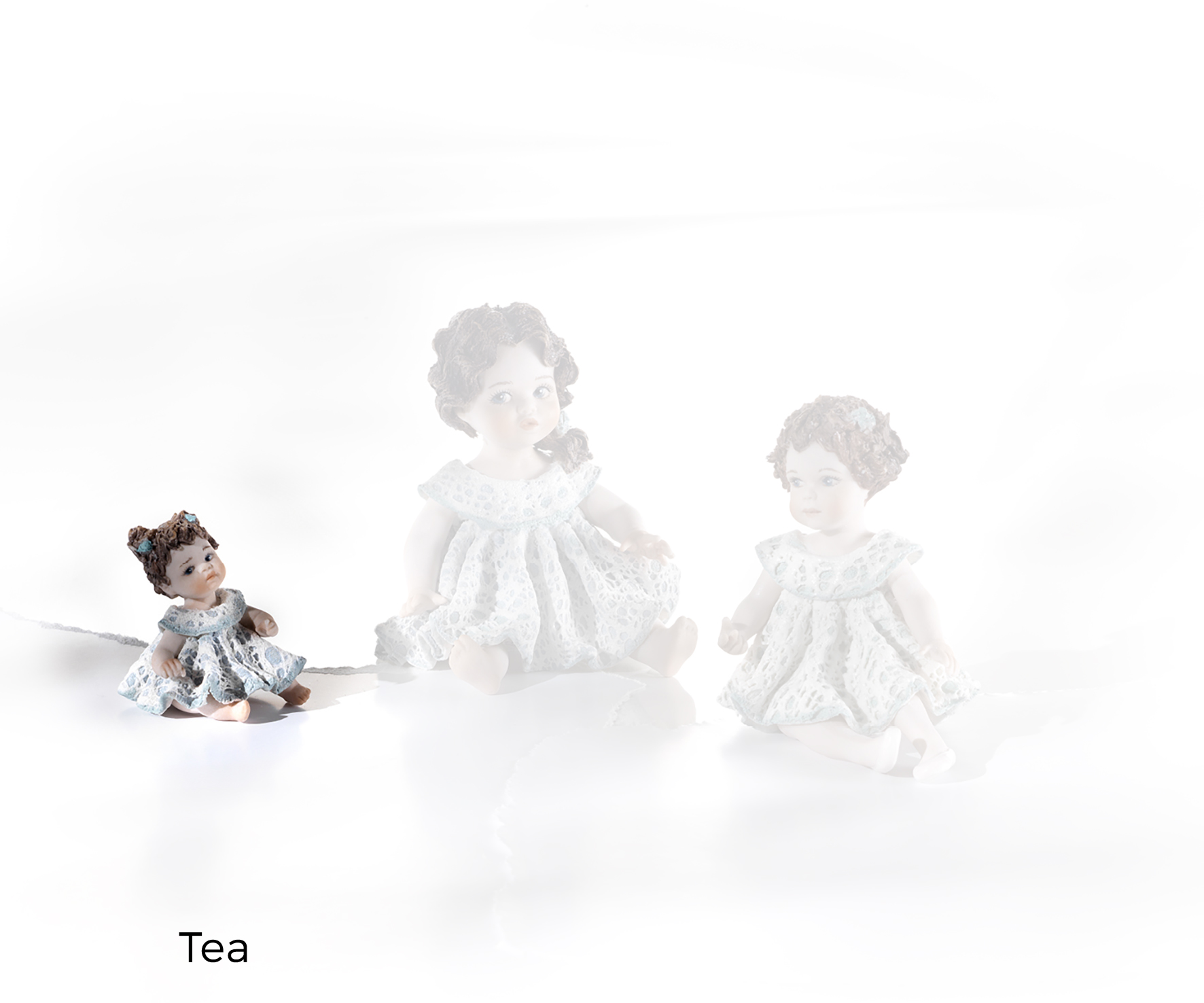 Figura in porcellana Tea - 5.5 cm - Sibania
