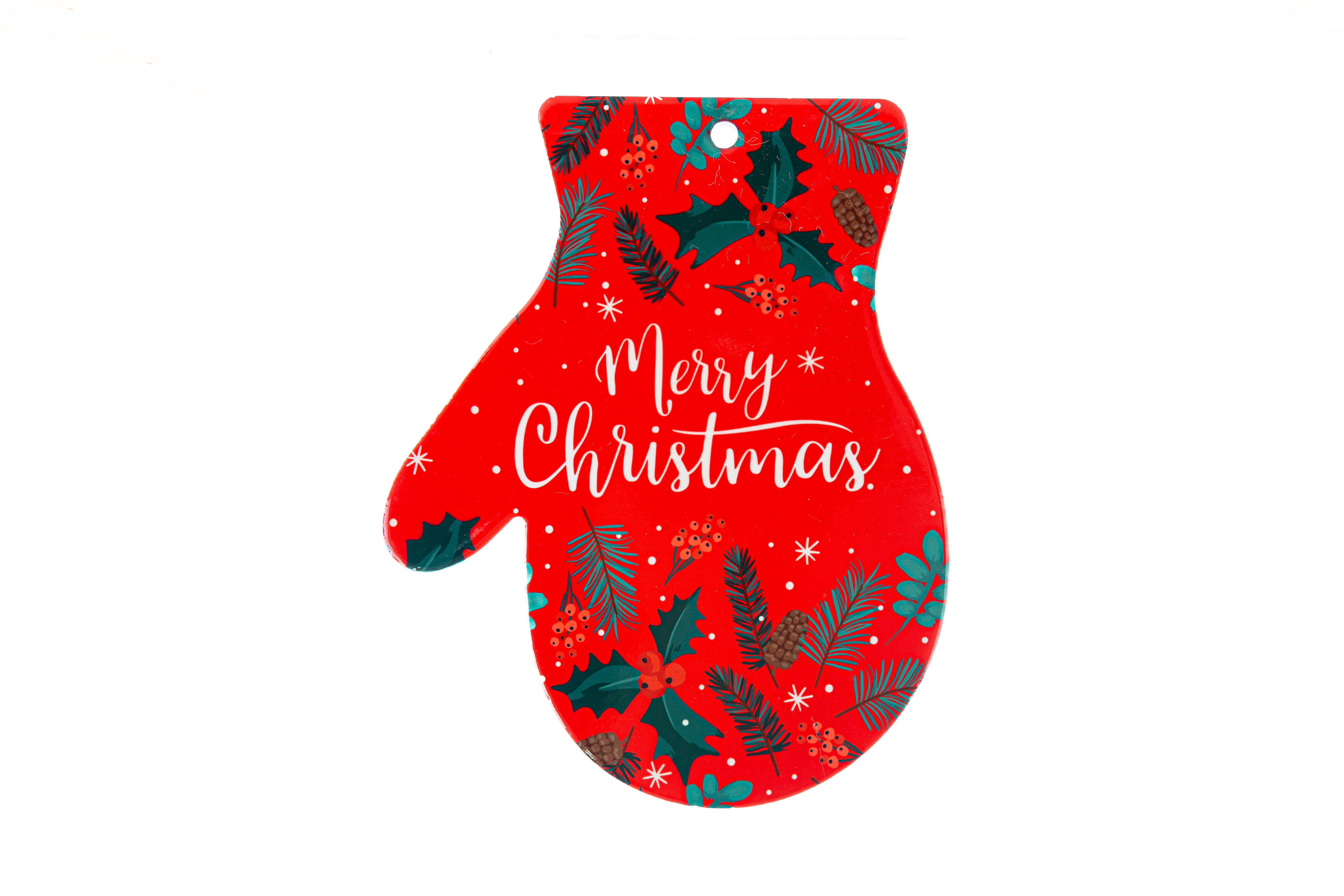 Guanto poggia pentola in ceramica Merry Christmas  - 20x25 cm - Le Stelle