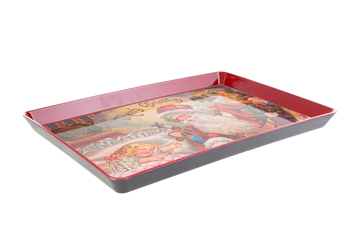 Vassoio melamina Babbo Natale - 31.5x21.5 cm