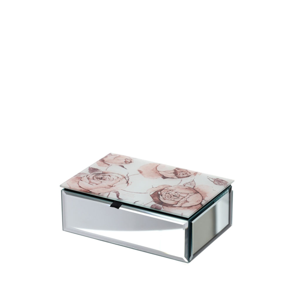 Cofanetto portagioie specchiato Rose Baccarat - vari colori - 15x10x5 cm - Hervit - Foto 3