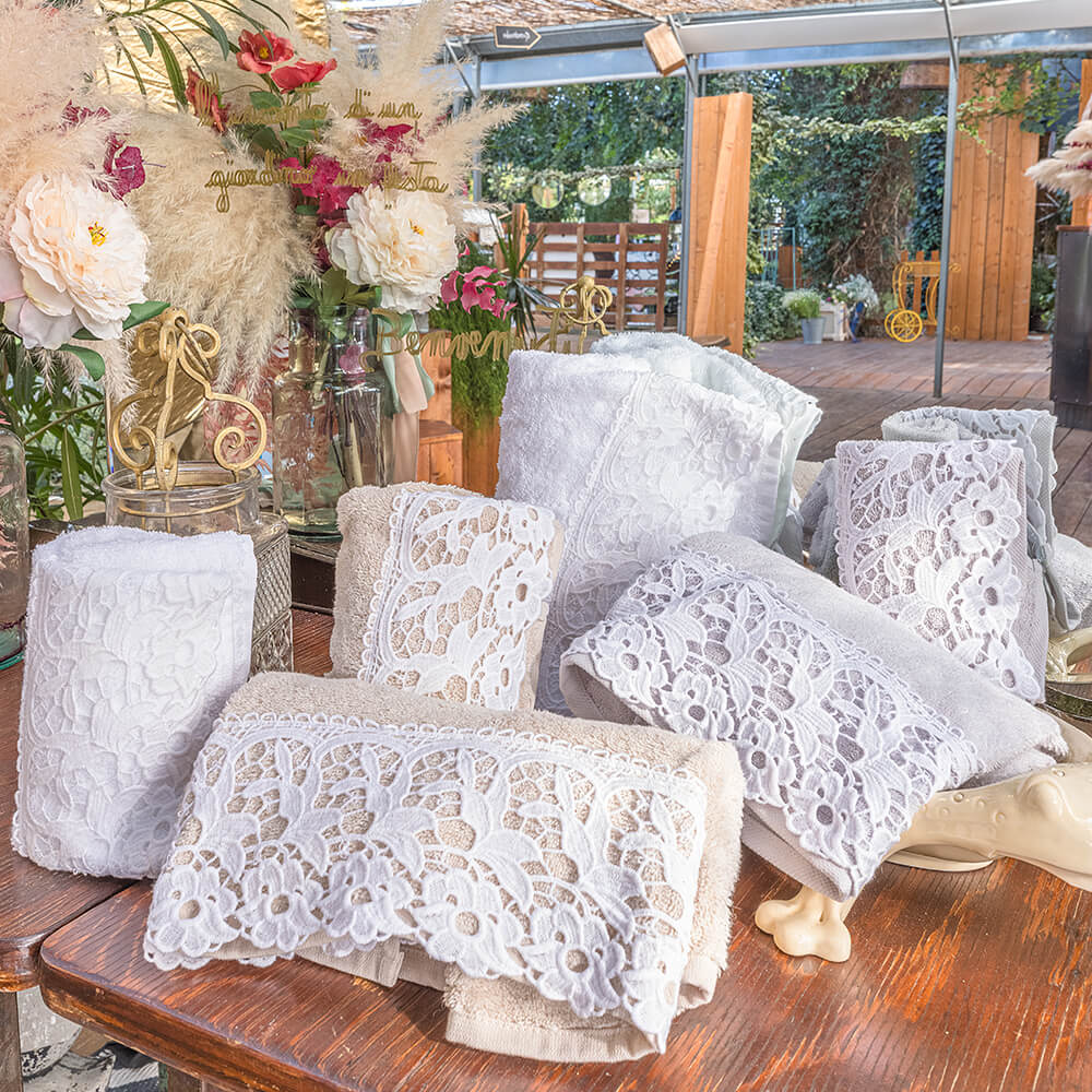 Set asciugamani viso + ospite Prato Fiorito - atelier 17