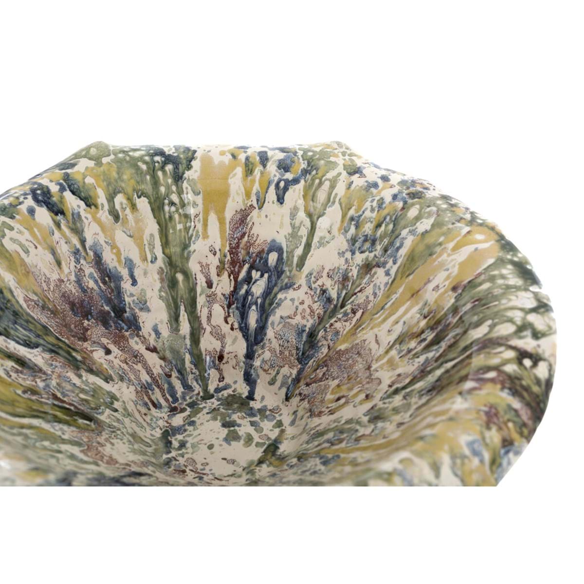 Centrotavola in ceramica - Collezione Aegeo - Diam.34 cm - Blanc Mariclo
