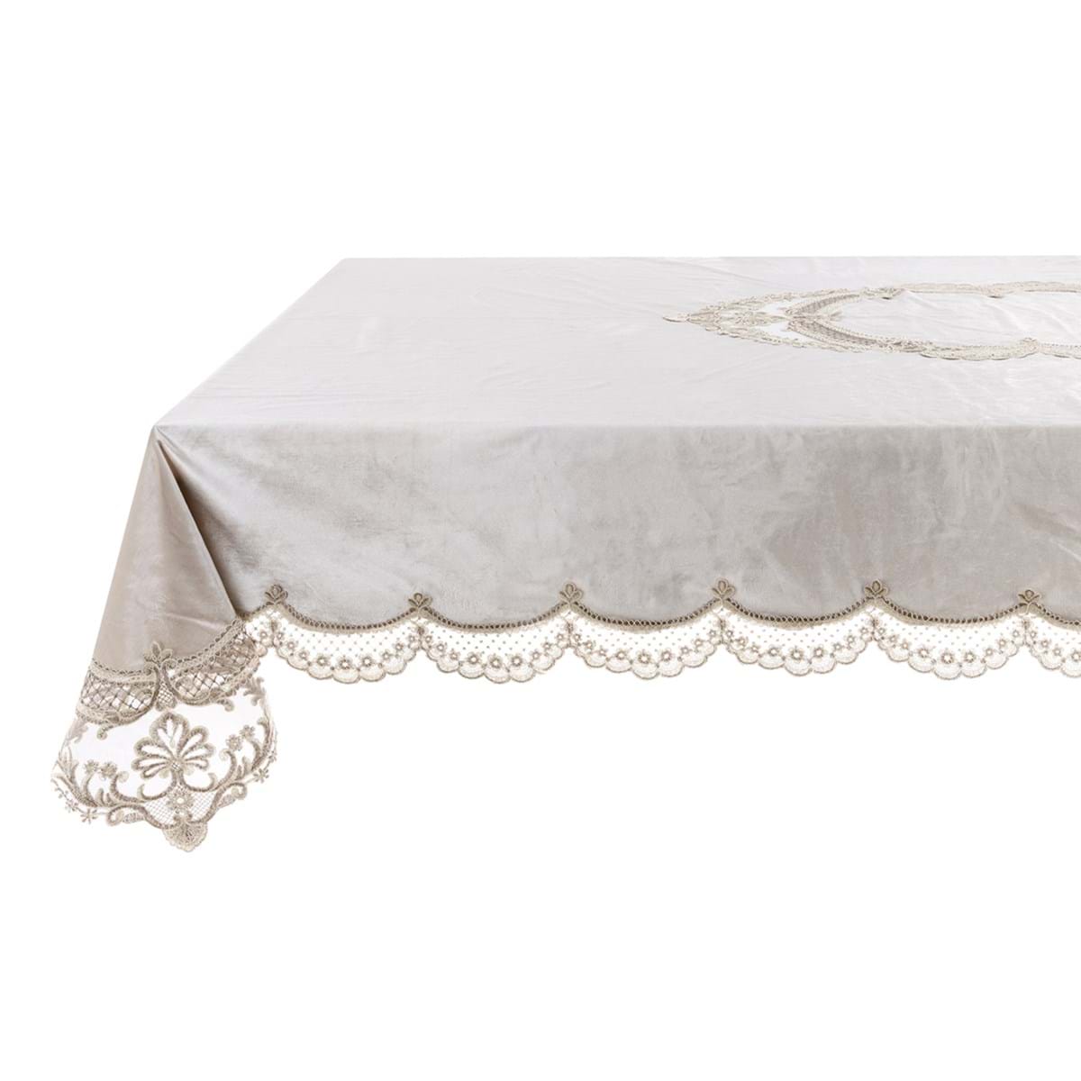 Tovaglia con pizzo - Collezione Barocco - 160x300 cm - Blanc Mariclo