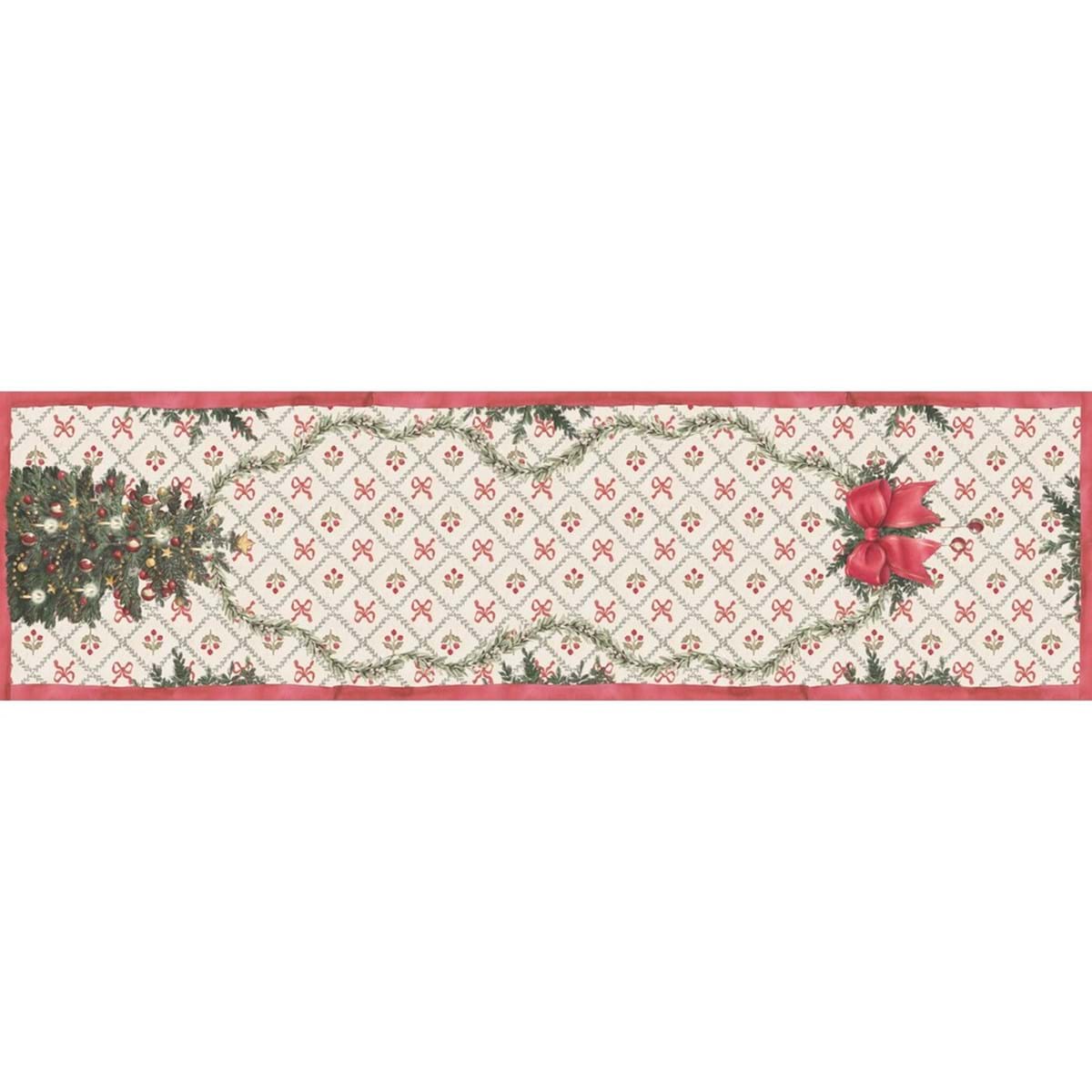 Runner in cotone con stampa natalizia - Collezione Favola di Natale 2025 - 50x180 cm - Blanc Mariclo