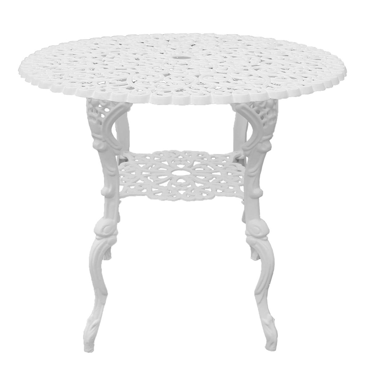 Tavolino in alluminio bianco - 80x80x70 cm - Collezione Un tÃ¨ per due - Blanc MariclÃ²
