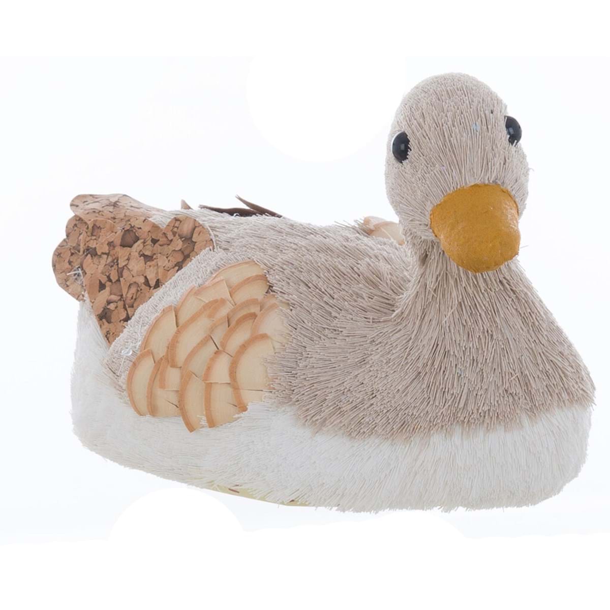 Decoro paperella seduta in materiali naturali - Collezione Pomona - 22x11x14 cm - Blanc Mariclo - Foto 3