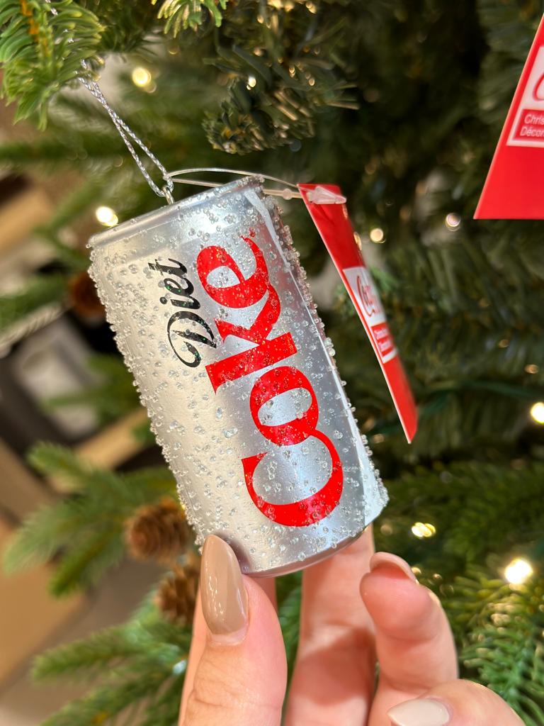 Lattina di coca cola in plastica brinata da appendere - 7 cm - Christmas Inspirations