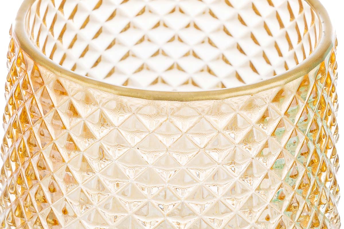 Portacandela in vetro colorato - Vari colori - H.10x9 cm - Le Stelle - Foto 4