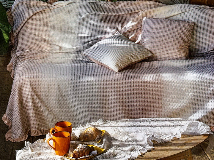 Copritutto/Copriletto in microfibra - 2 colori - 260x260 cm - L'Atelier17