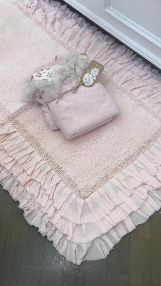 Tappeto rosa cotone - 60X130 CM