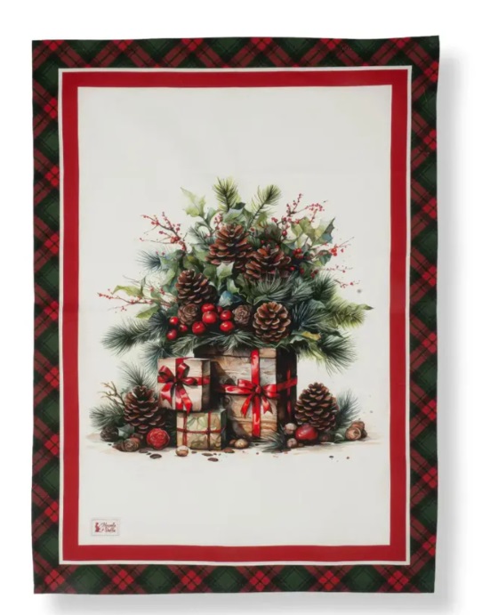 Strofinaccio natalizio in cotone - 50x70 cm - assortiti - Nuvole di Stoffa