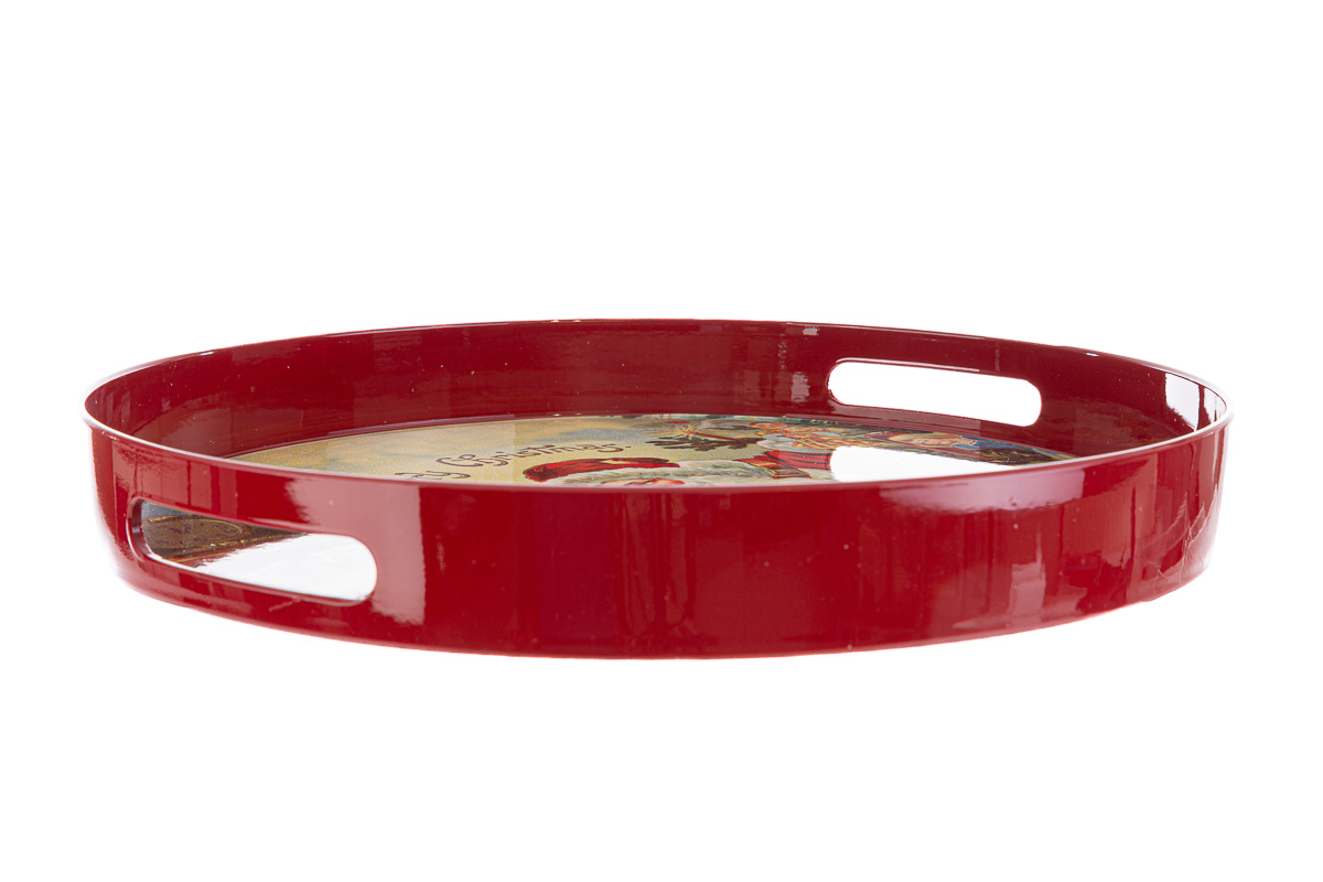 Vassoio melamina Babbo natale - diam.37 cm