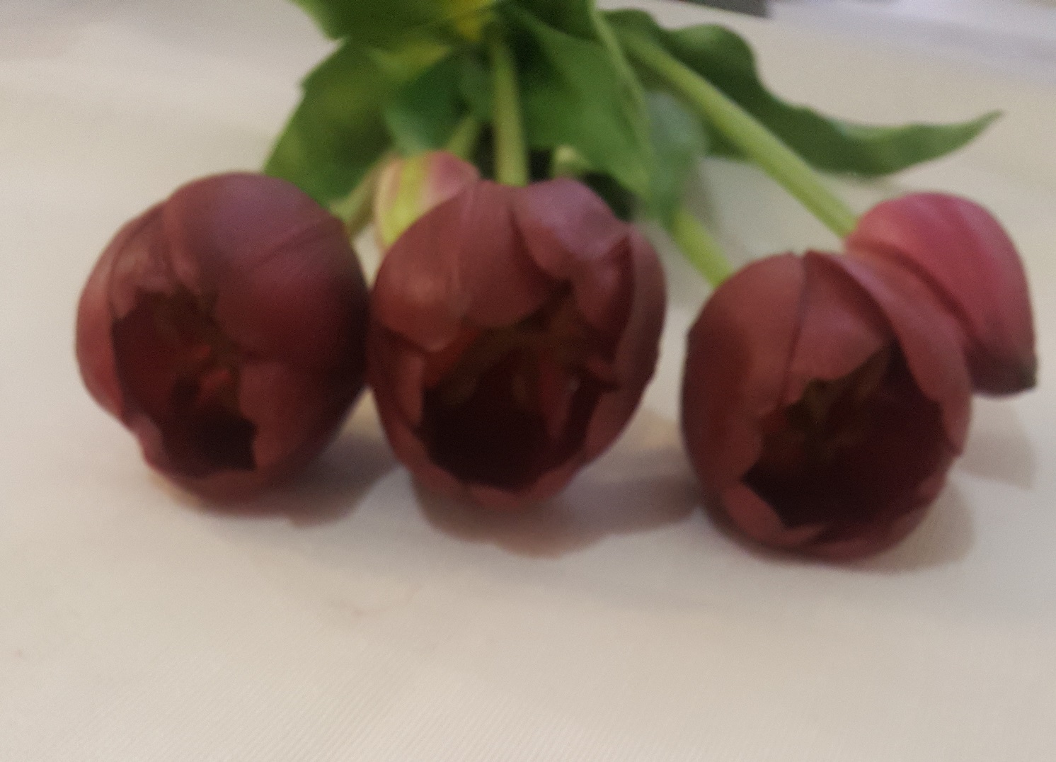 Bouquet di cinque tulipani - Viola - fiore artificiale