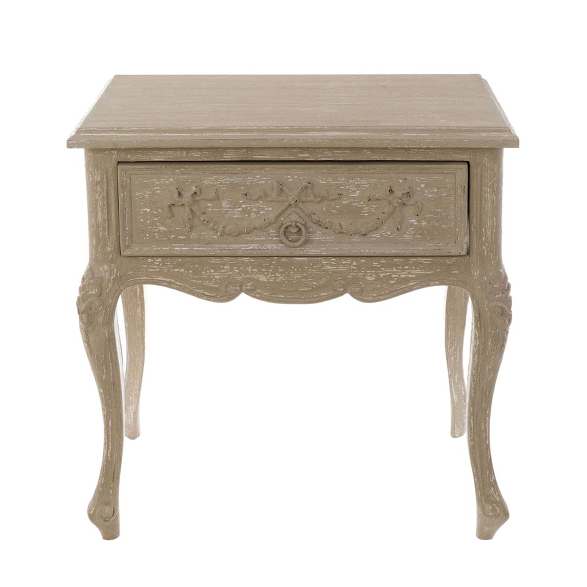 Trittico como e due comodini in legno decape beige - 120x81x51+60x40x61 cm - Blanc Mariclo