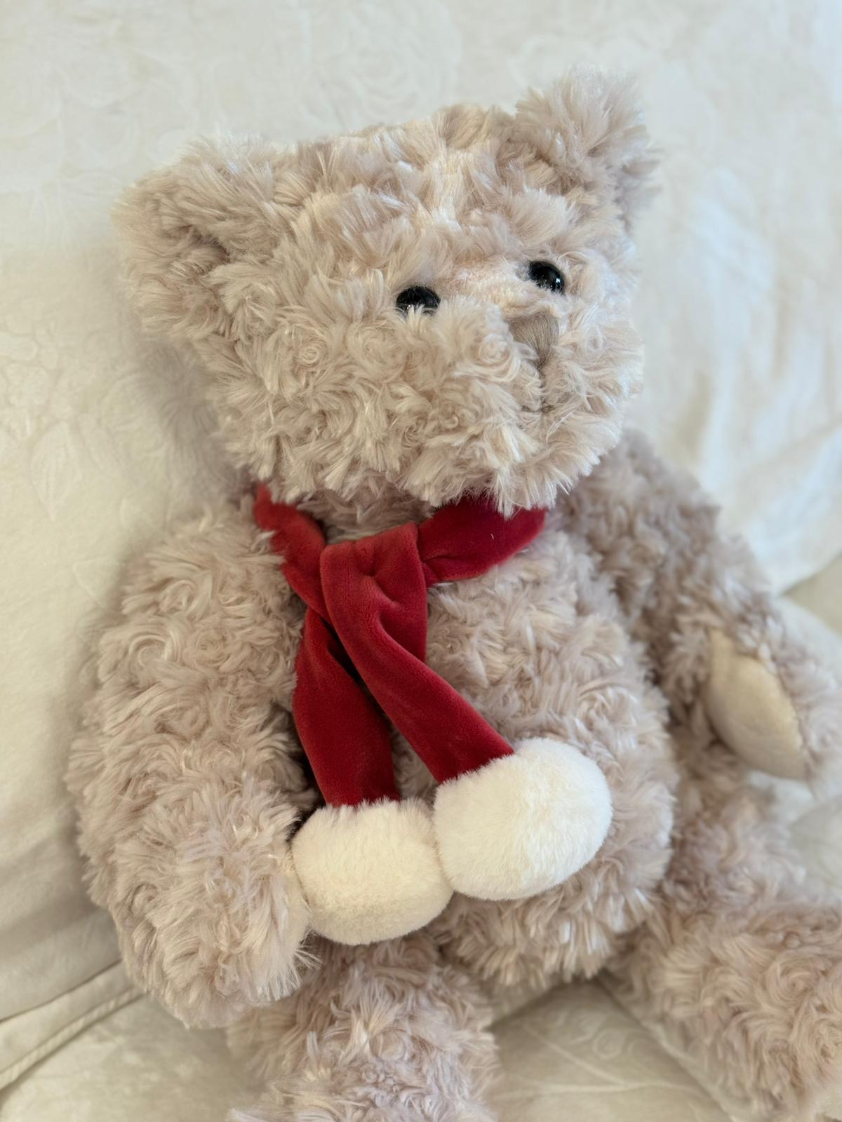 Orsetto peluche con sciarpa natalizia Alexander - H.35 cm - Bukowski