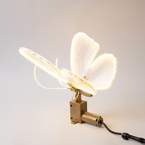 Farfalla luminosa LED Bianco Caldo in movimento  - 60 CM - E.L.