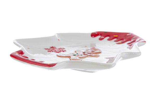 Vassoio in ceramica biscotto zenzero - 20x24 cm