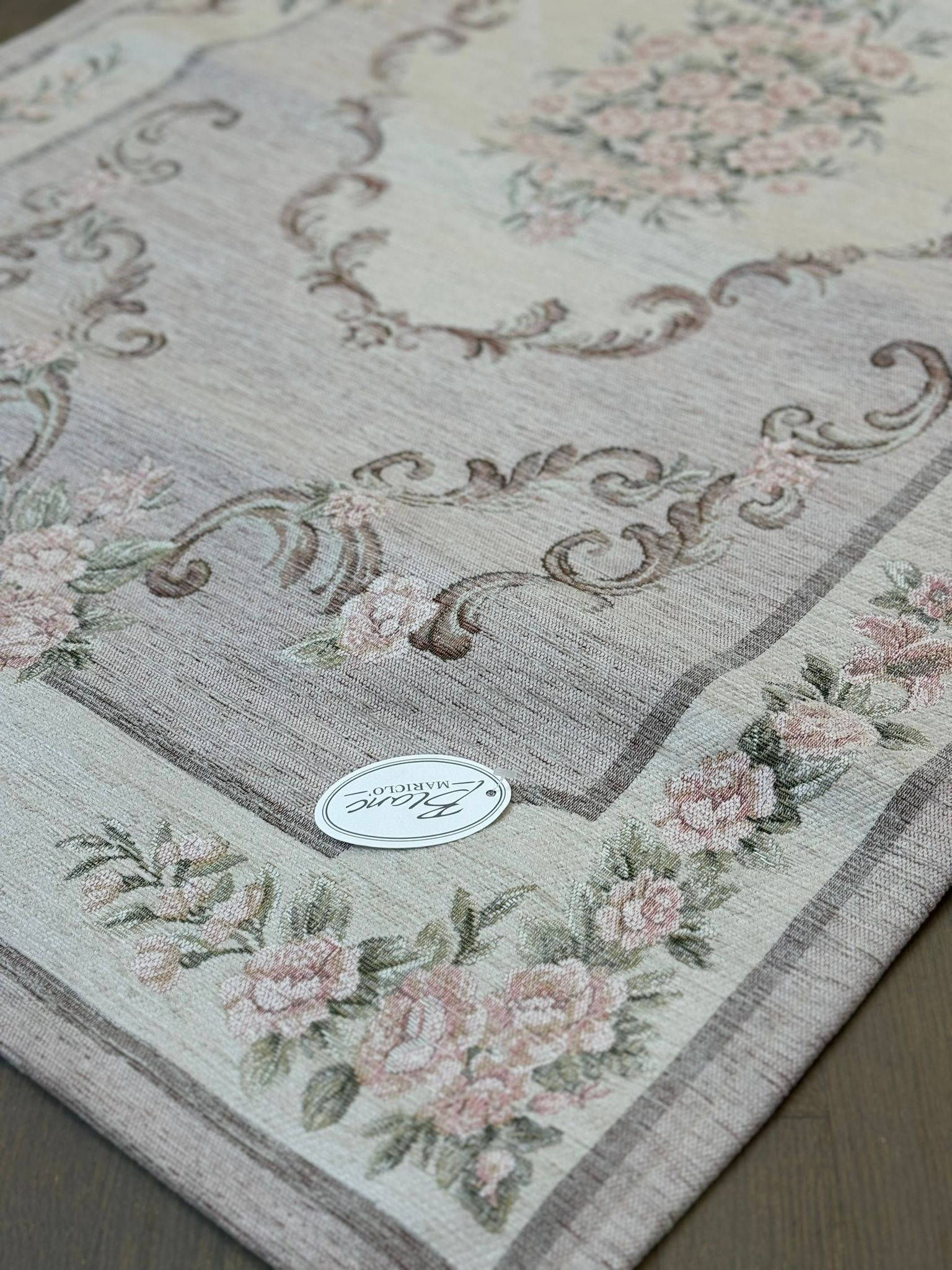 Tappeto con antiscivolo Doria cipria - 85x150 cm - Blanc Mariclo