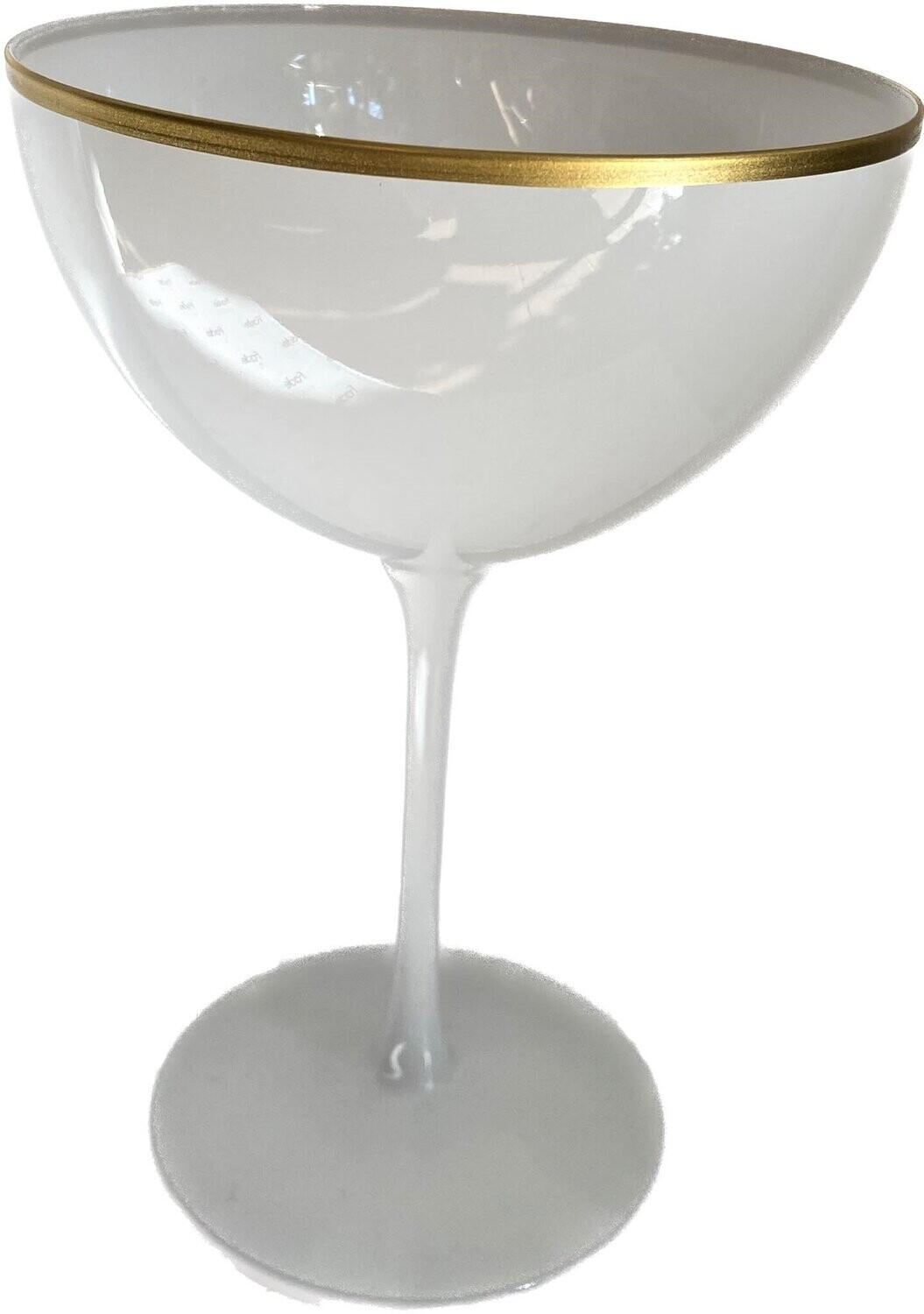 Set 6 coppe champagne bianco con filo oro Chamonix- 350 ml - Fade
