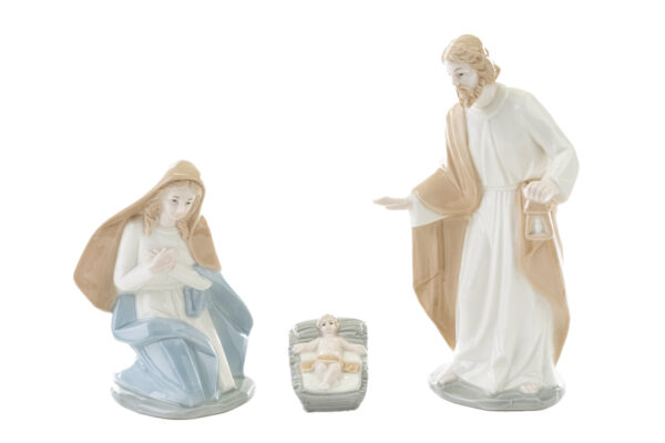 Set 5 pezzi natività in porcellana - H.20 cm