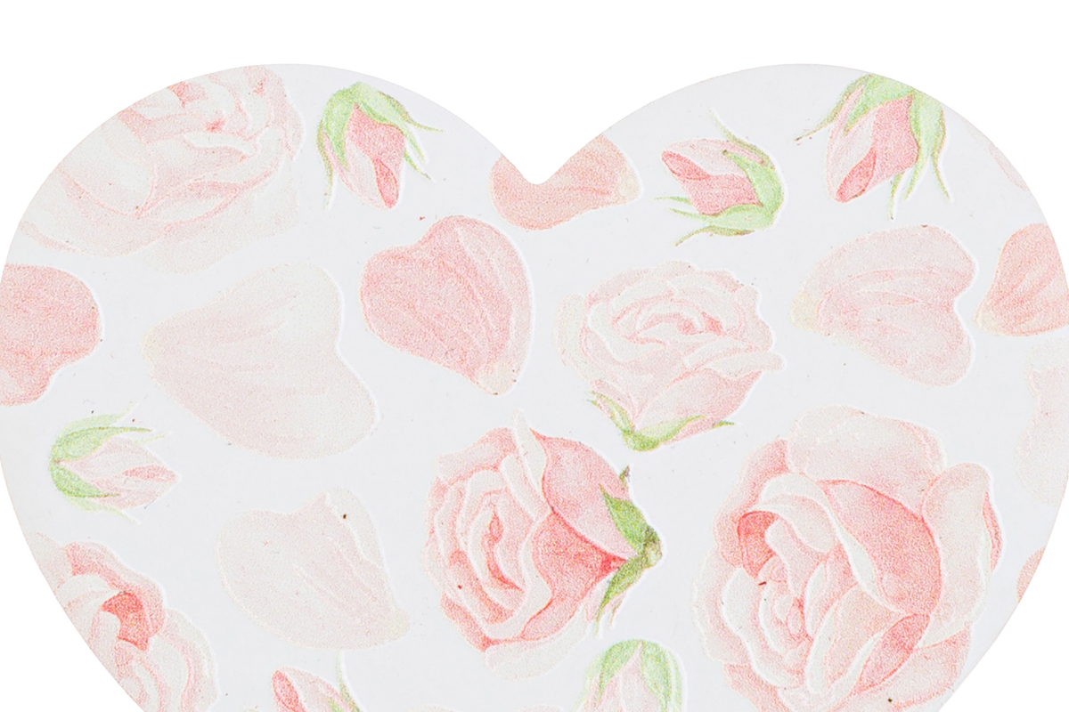 Calamita a cuore in ceramica c/roselline - H.6x6 cm - Le Stelle