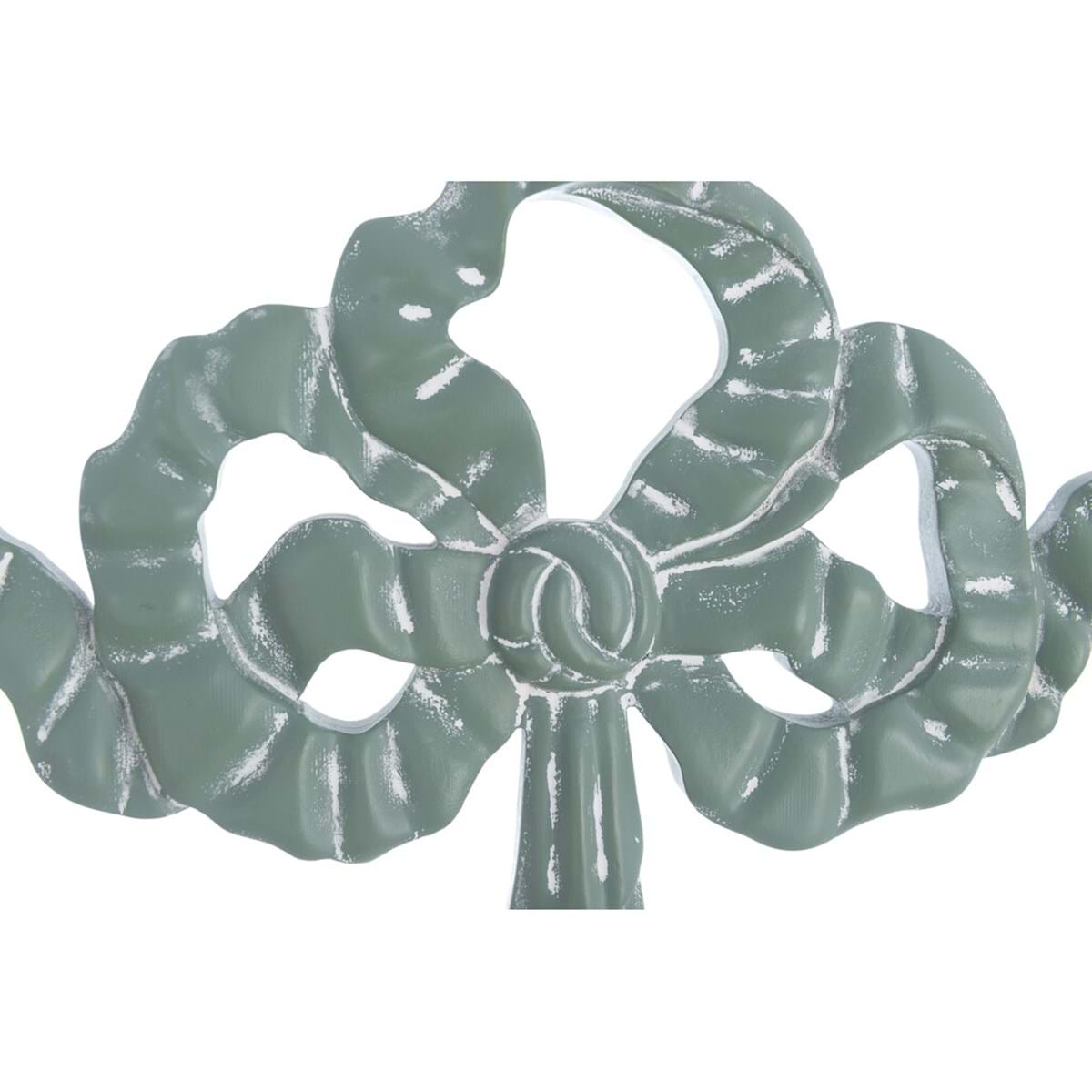 Decoro da parete fiocco in mdf verde - Linea Alma - 80x2x29 cm - Blanc Mariclo