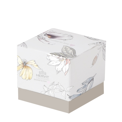 Piatto a cuore in porcellana traforata - 25 cm - Hervit