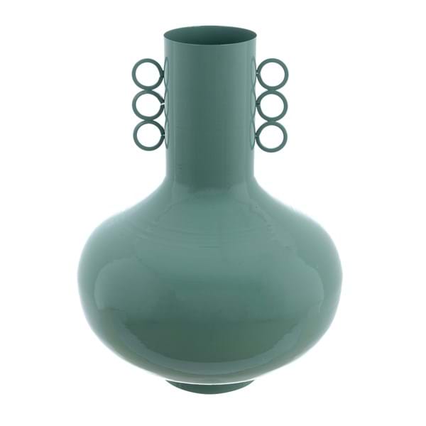 Vaso decorativo in metallo verde - Linea Carmen - H.33x25 cm - Blanc Mariclo