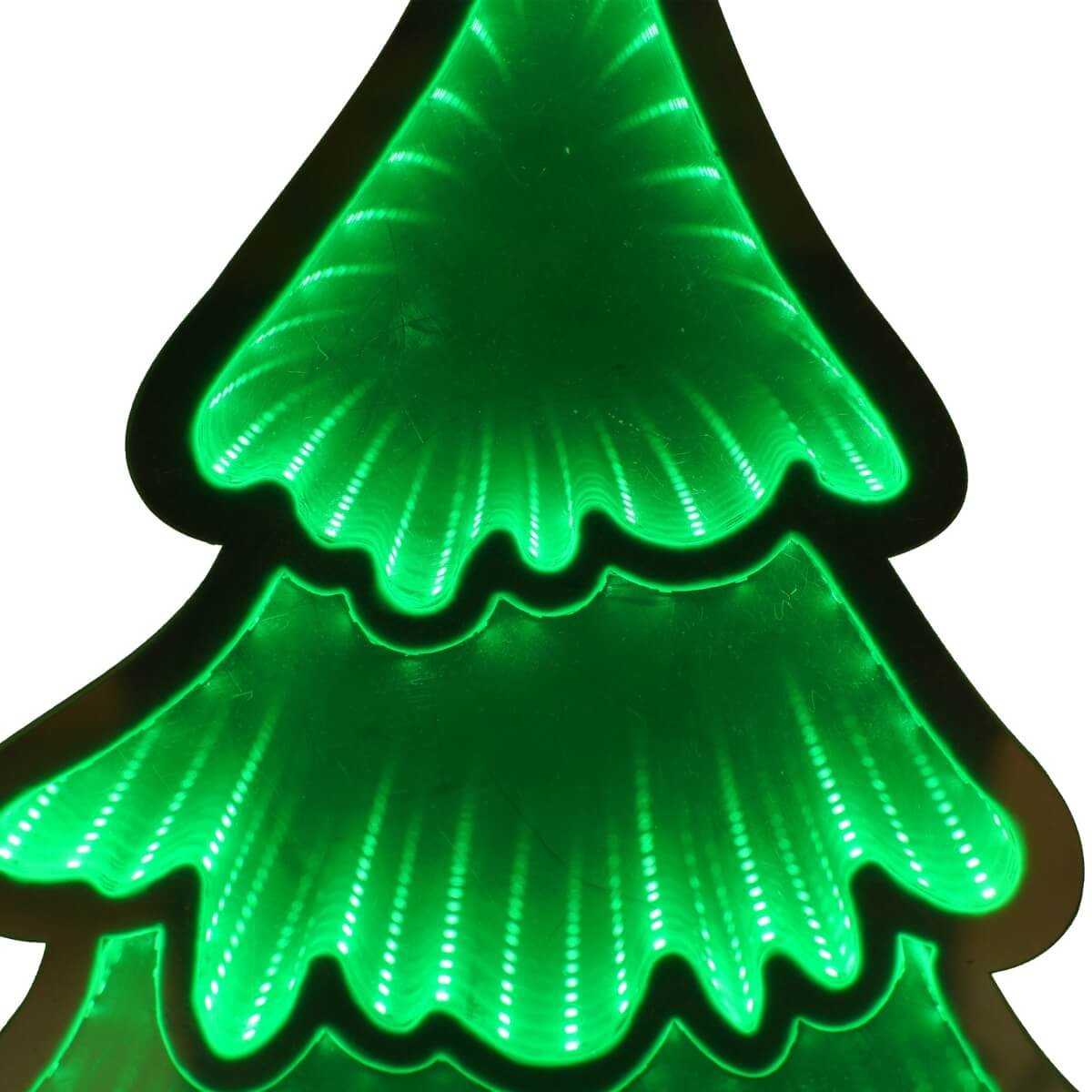 Albero di Natale luminoso con base di legno da esterno - H.60 cm - Foto 3