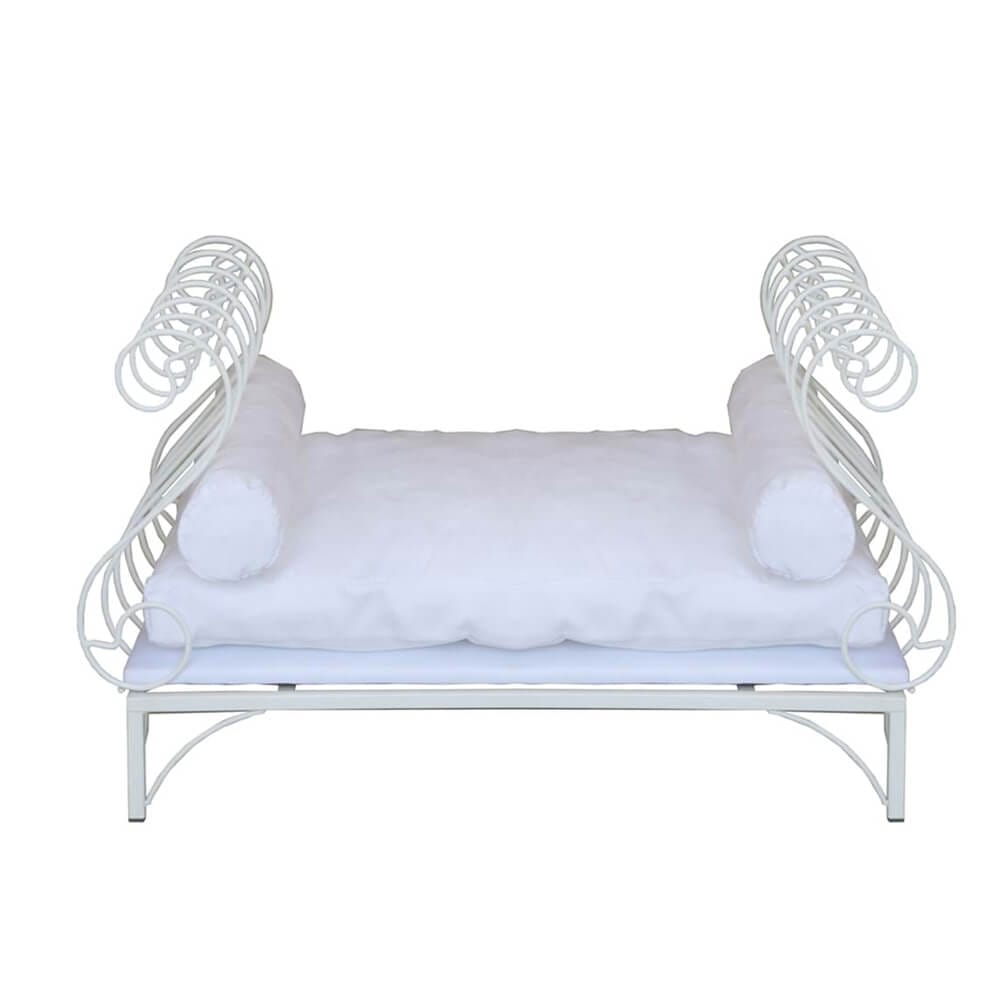 Divanetto per cani e gatti con cuscini - 57x34x31 cm - Blanc Mariclo