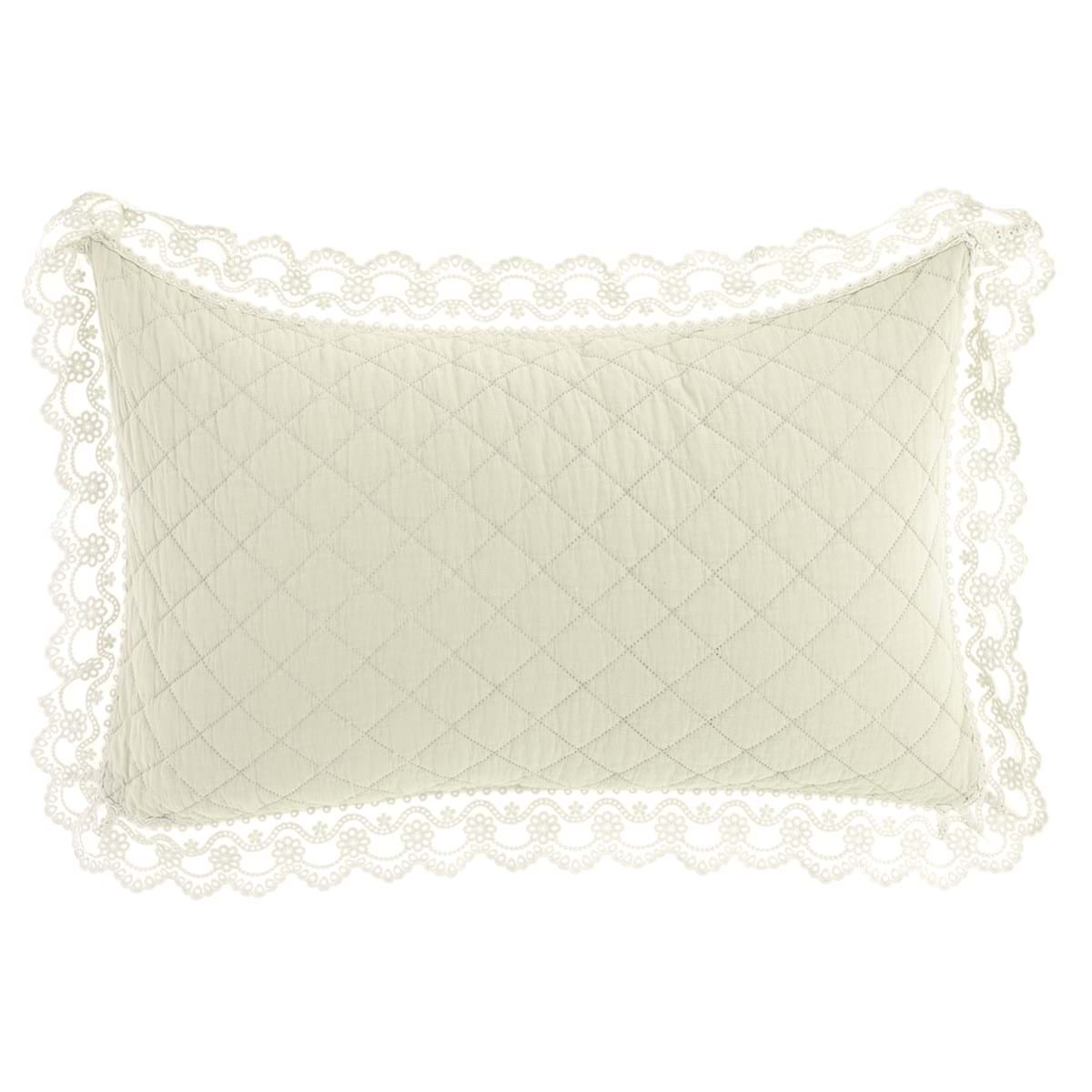 Trapuntino matrimoniale con pizzo 260x260 + 2 copriguanciali 50x80 cm - 2 varianti - Blanc Mariclo - Foto 5