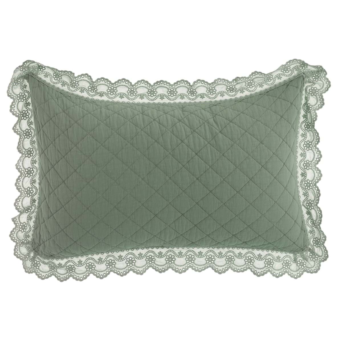 Trapuntino matrimoniale con pizzo 260x260 + 2 copriguanciali 50x80 cm - 2 varianti - Blanc Mariclo - Foto 4