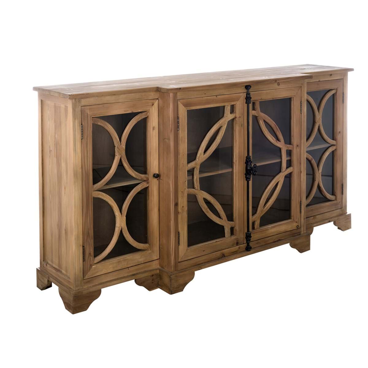 Mobile buffet in legno di cedro riciclato Fresia Collection - 190x50x100 cm - Blanc Mariclo