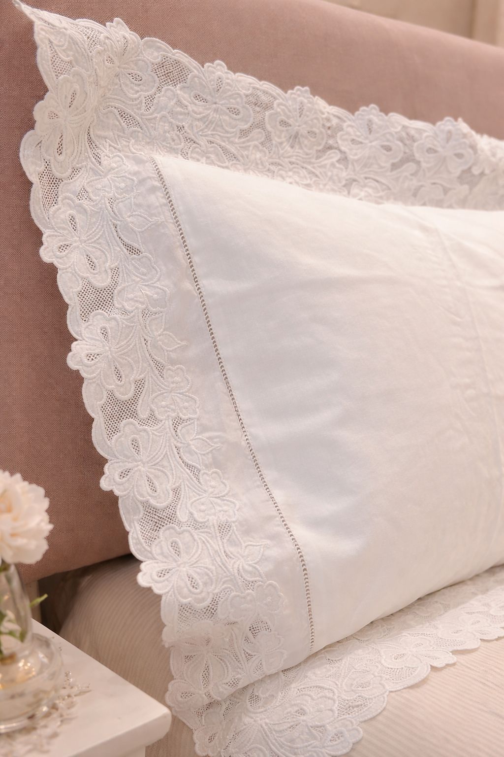 Parure matrimoniale maxi in puro cotone Cloto bianco - Mia Per Te
