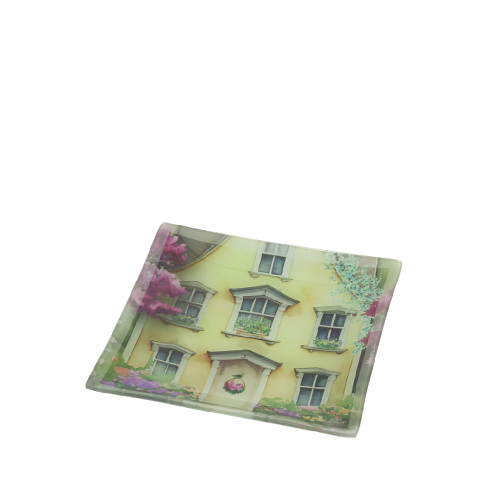 Svuotatasche in vetro Cottage - vari colori - 20x20 cm - Hervit