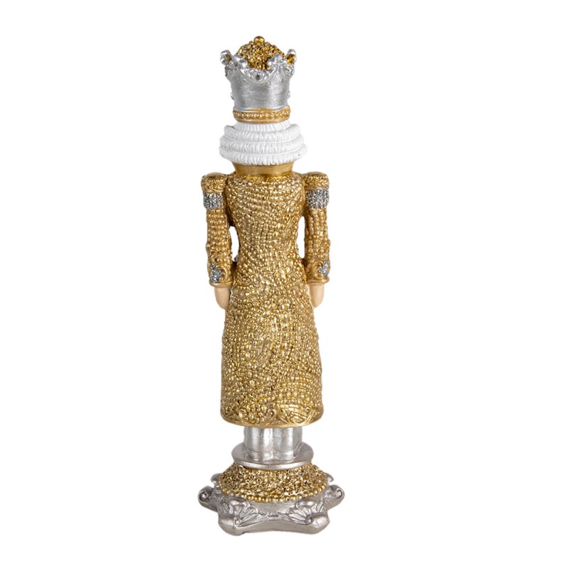 Soldatino schiaccianoci di Natale color bianco e oro per decorazioni