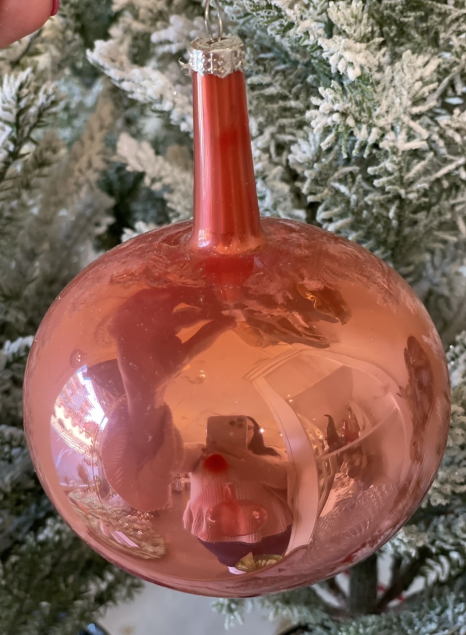 Appendino goccia di vetro decoro natalizio  - disponibile in due modelli diversi - edg