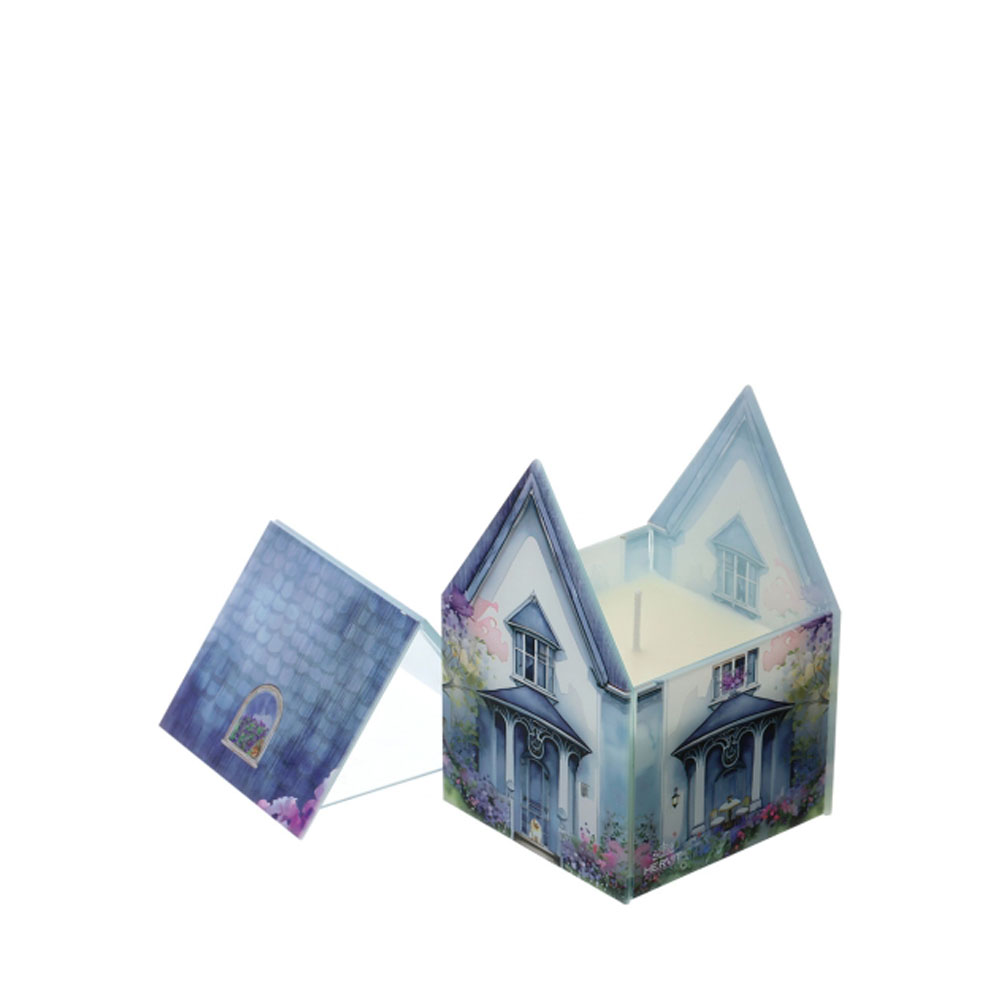 Contenitore in vetro c/candela Cottage - vari colori - 13x9 cm - Hervit - Foto 4