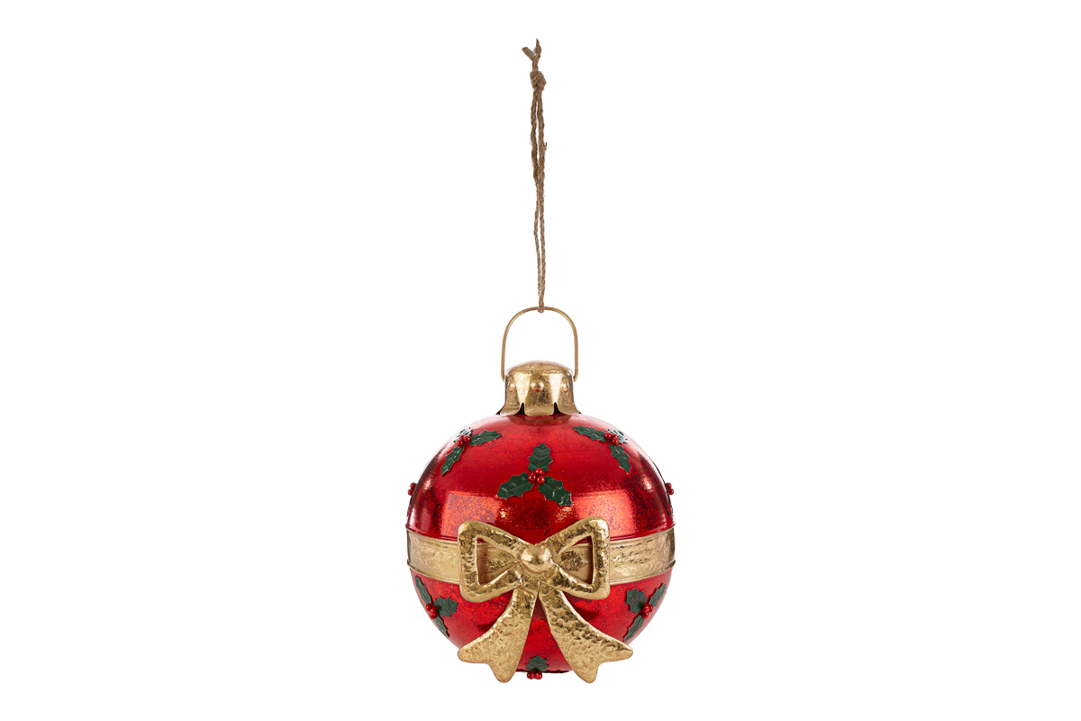 Palla di Natale da appendere in metallo - 23x25 cm - Le Stelle