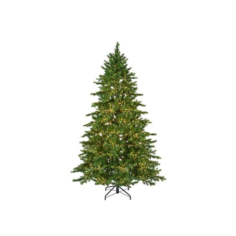 Albero di natale verde Galloway in PE e PVC c/3000 led - H.180x120 cm - Kaeming