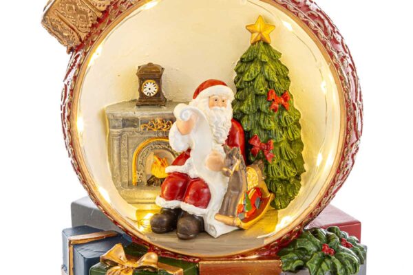 Babbo natale resina con led - H.16.5 cm - Le Stelle
