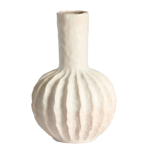 Vaso in ceramica mod.SENAGO panna - H.50x34 cm - Light e Living