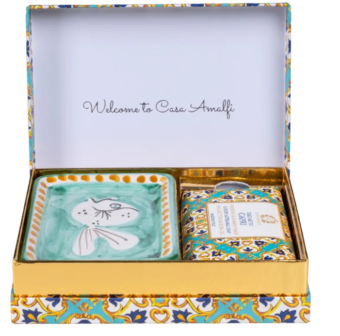 Sapone artigianale Capri box regalo in maiolica Made in Italy - CasAmalfi