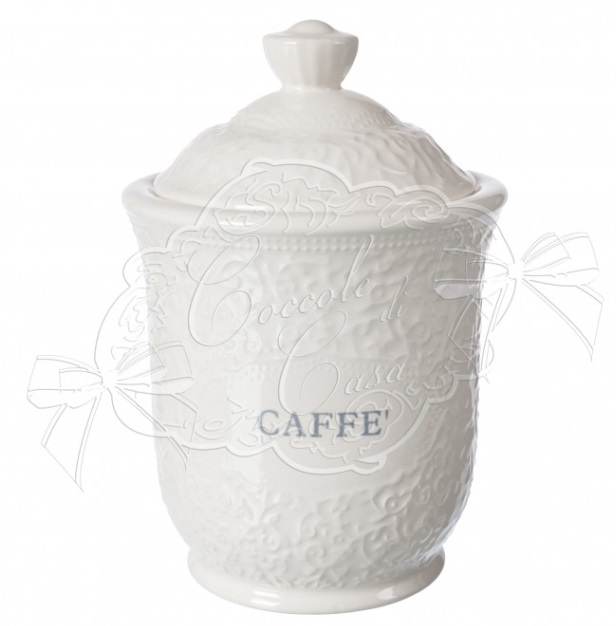 Set 3 barattoli in ceramica linea Mia - H16x11 cm - Coccole di casa
