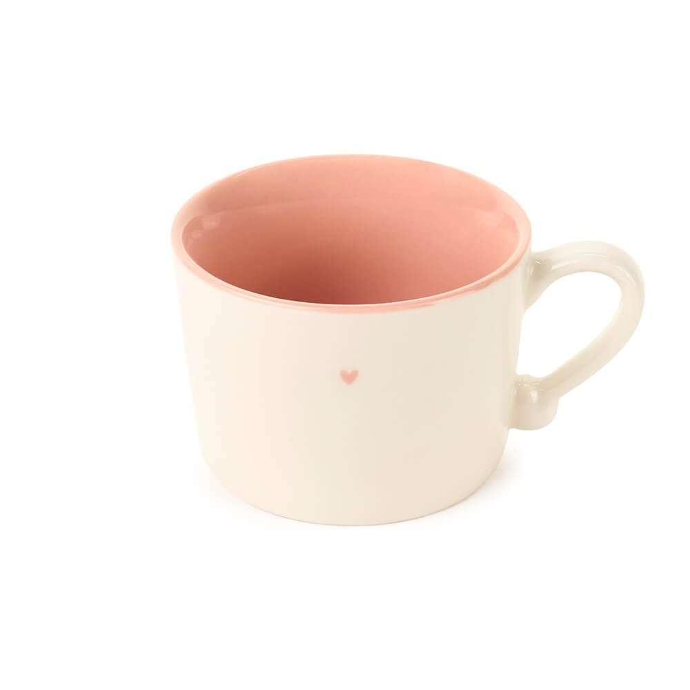 Tazza da te in ceramica Petit Mon Amour - 2 varianti - 12x7 cm - Nuvole di Stoffa
